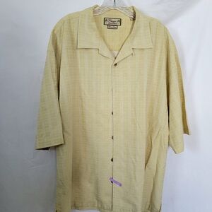 Pusser's Island Reserve Silk & Cotton Yellow Button Shirt XL